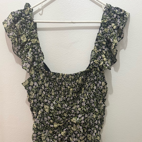 NWOT Astr Green Floral Mini Dress - Picture 7 of 9